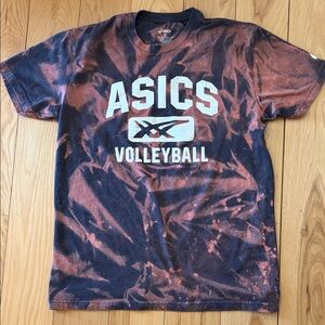 ASICS Navy Bleach Dye Volleyball Tee